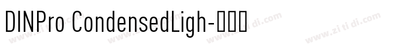 DINPro CondensedLigh字体转换